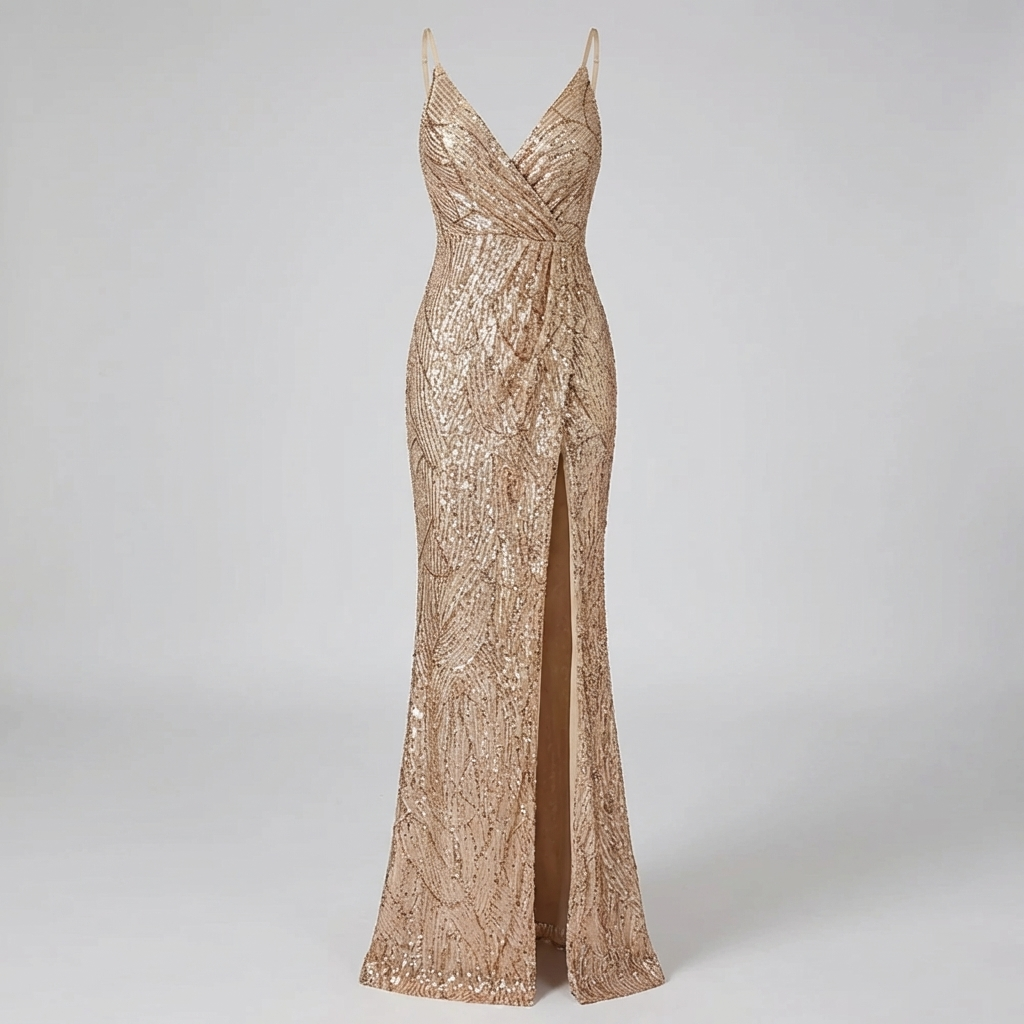 Vestido de Noche Brillante para Mujeres