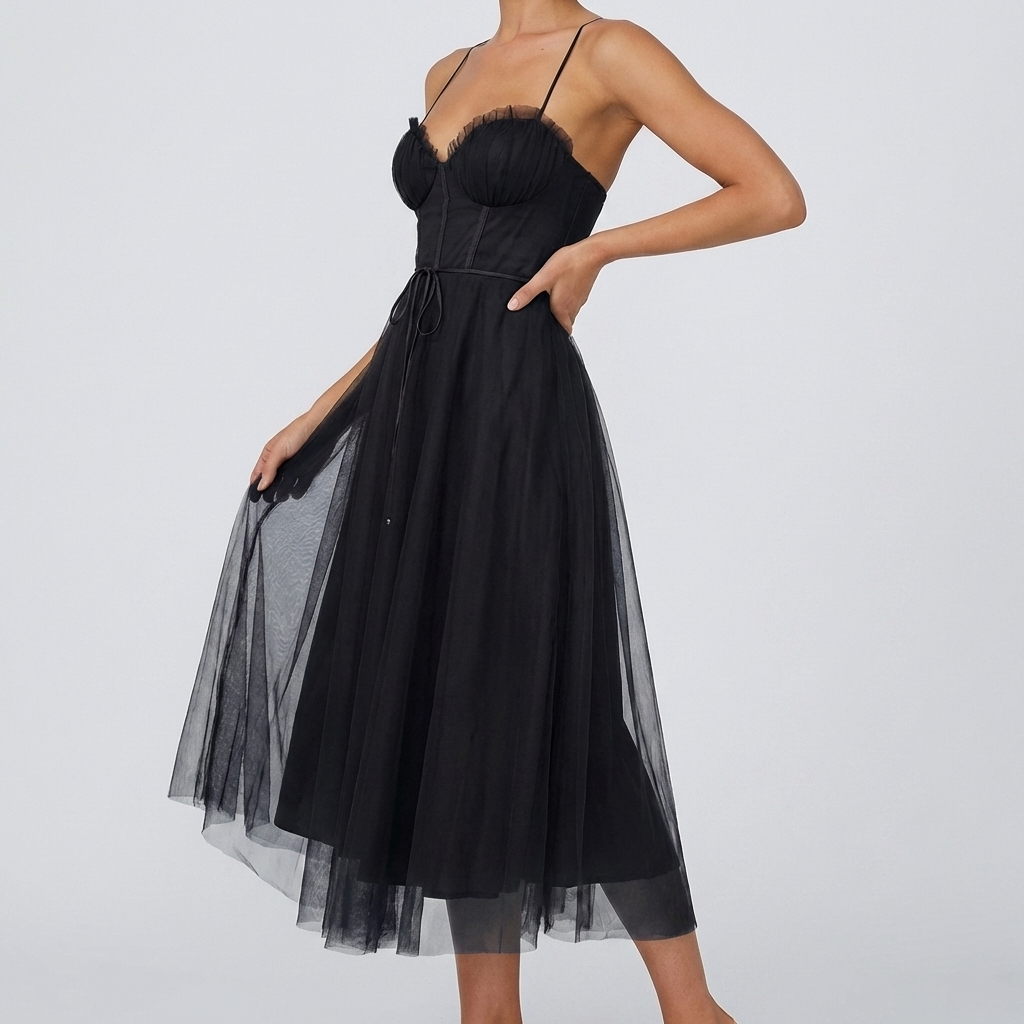 Vestido Maxi Sin Mangas Ligero para Mujeres con Cuello en V