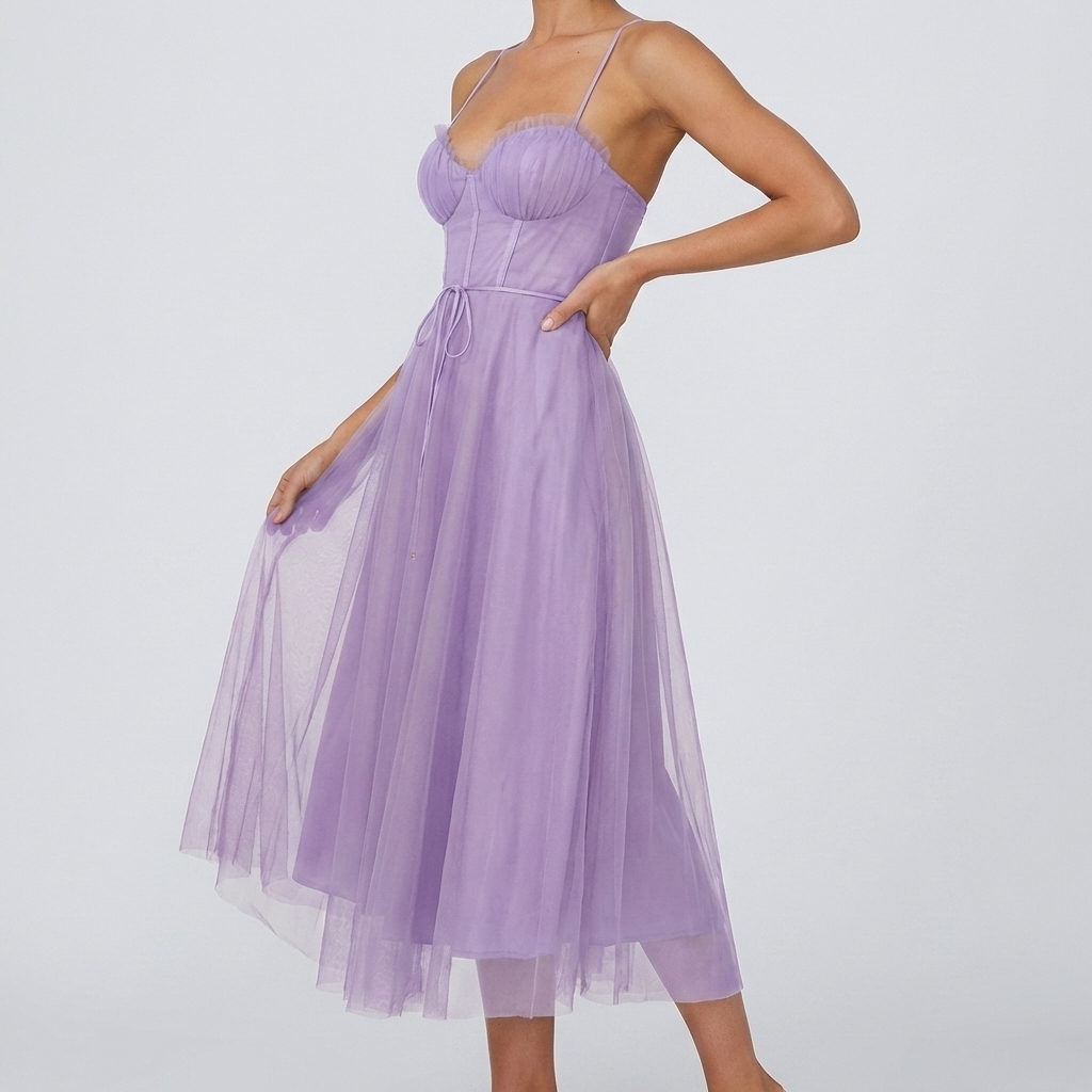 Vestido Maxi Sin Mangas Ligero para Mujeres con Cuello en V