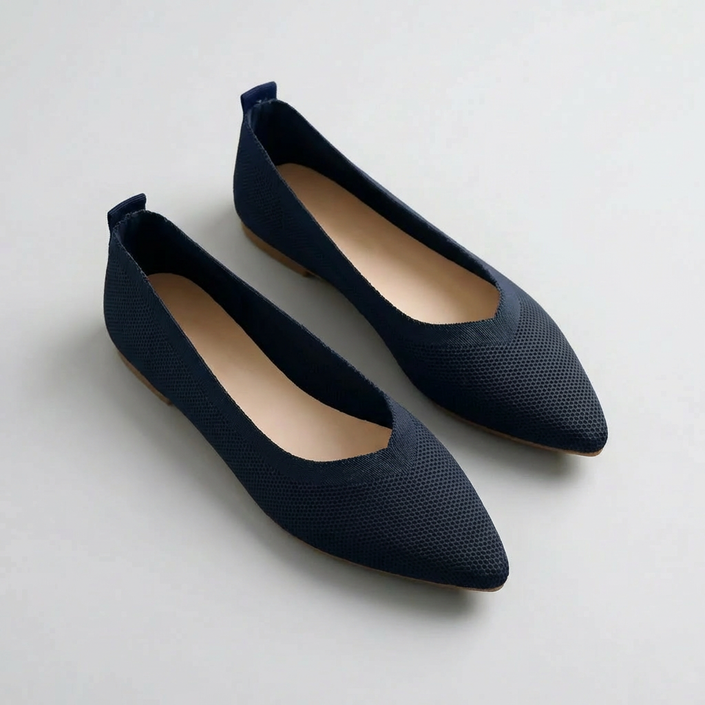 Zapatos Planos Punta Afilada Sin Cierre para Mujeres