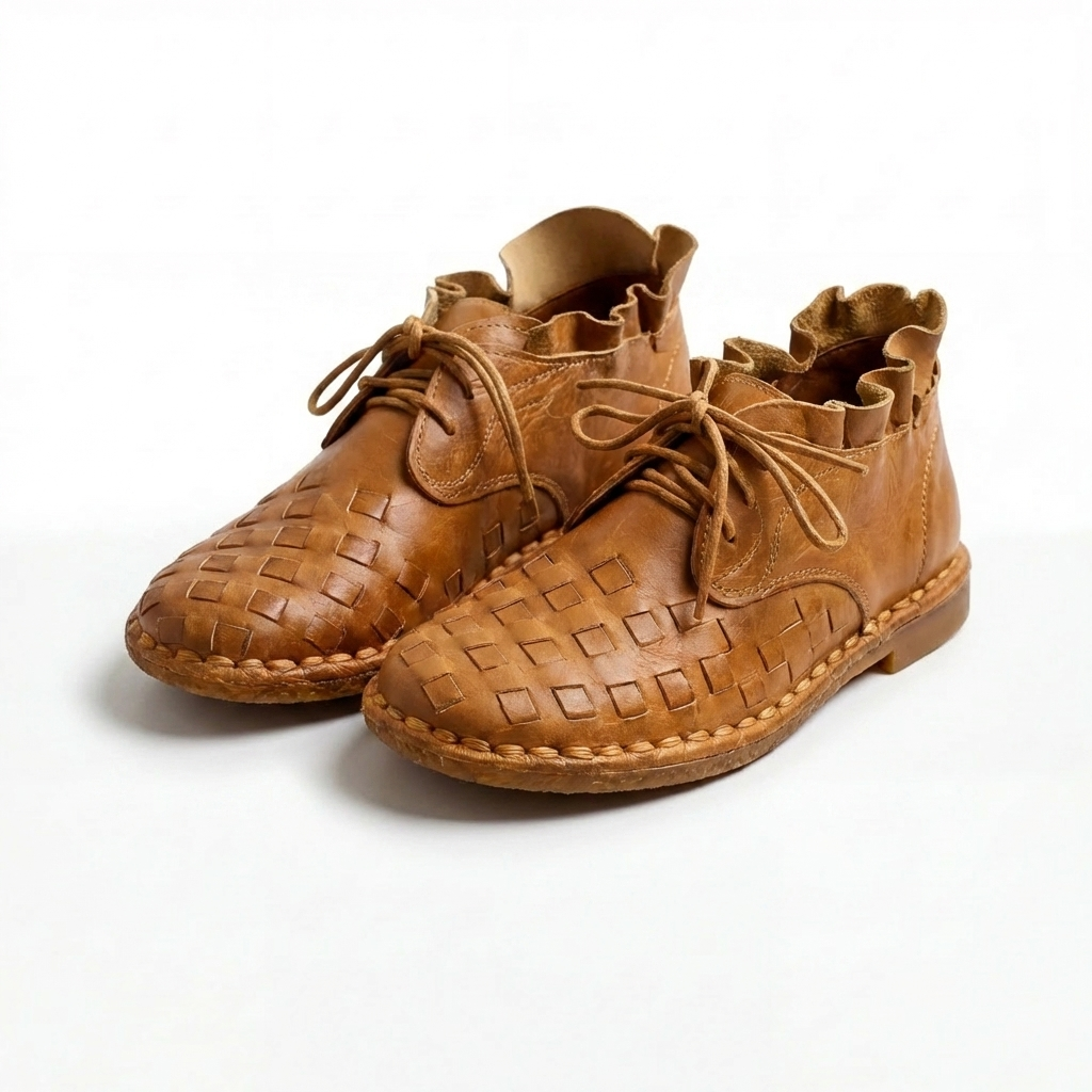 Zapato Plano Atado a Mano