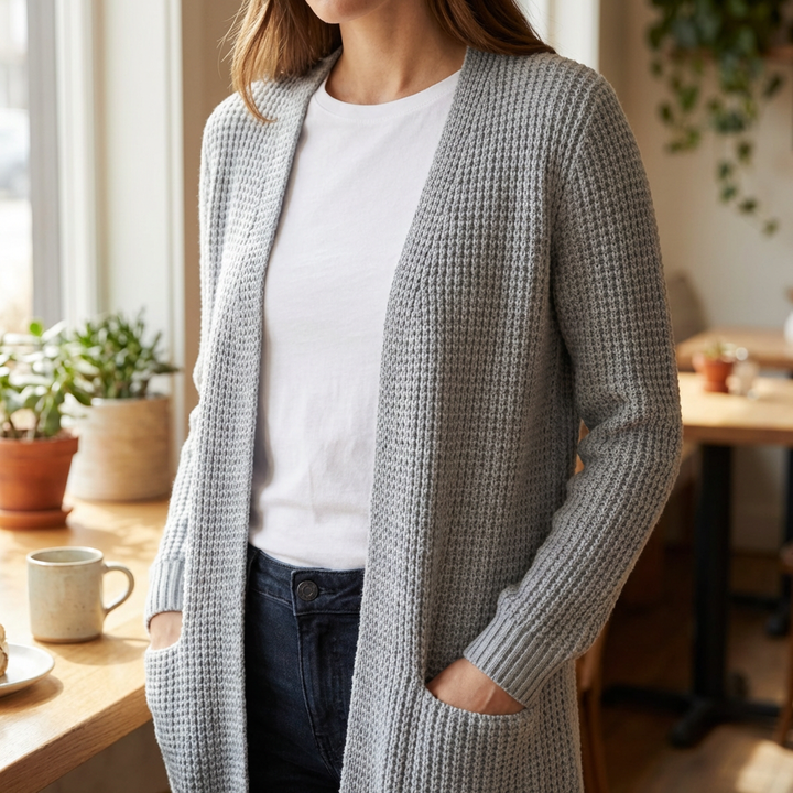 Cardigan de Manga Larga para Mujeres