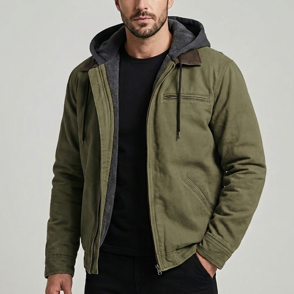 Chaqueta con Capucha Clásica para Hombres