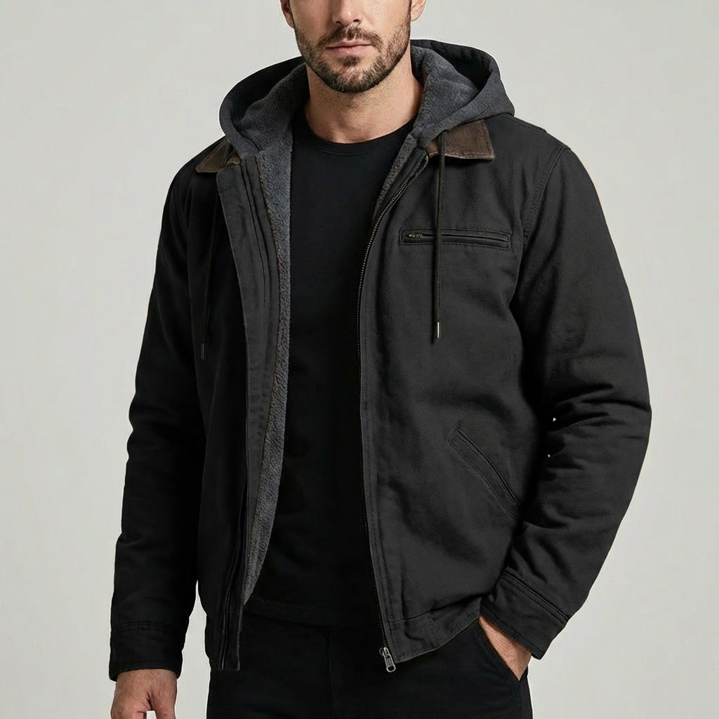 Chaqueta con Capucha Clásica para Hombres