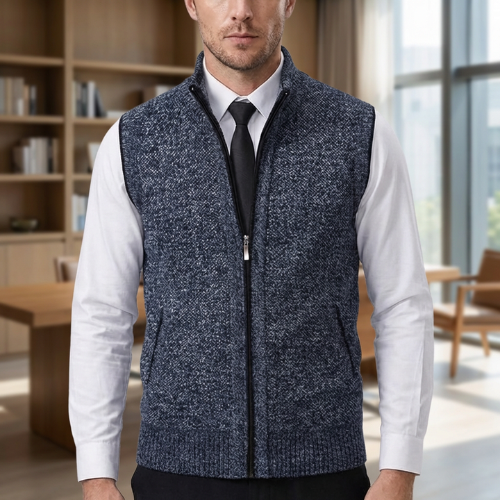 Chaleco de Punto Clásico con Cremallera para Hombres