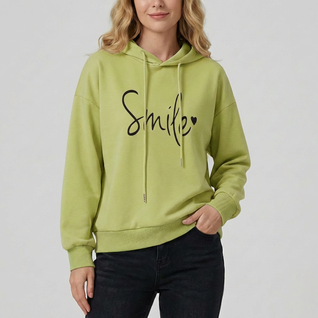 Sudadera con sonrisa para mujer