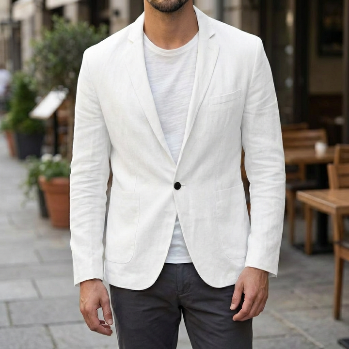 Blazer de lino elegante y casual para hombres