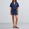 Conjunto de Denim de Dos Piezas con Top y Falda