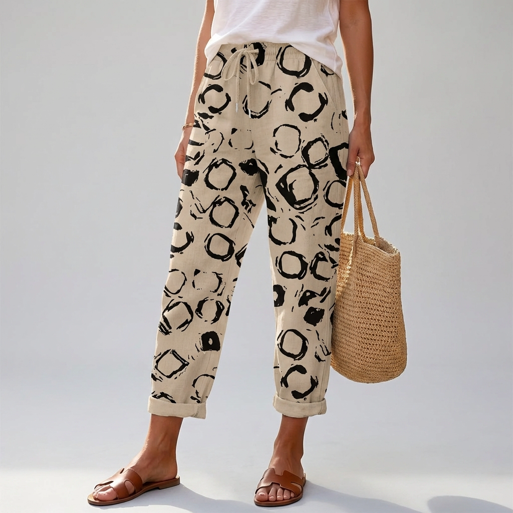 Pantalones Impresos Sueltos para Mujeres