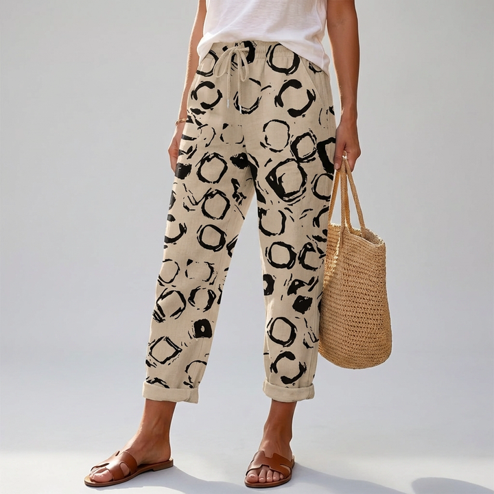 Pantalones Impresos Sueltos para Mujeres