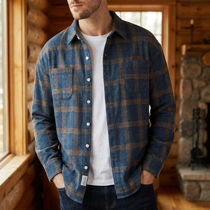 Camisa Botonada Estilo Clásico para Hombres