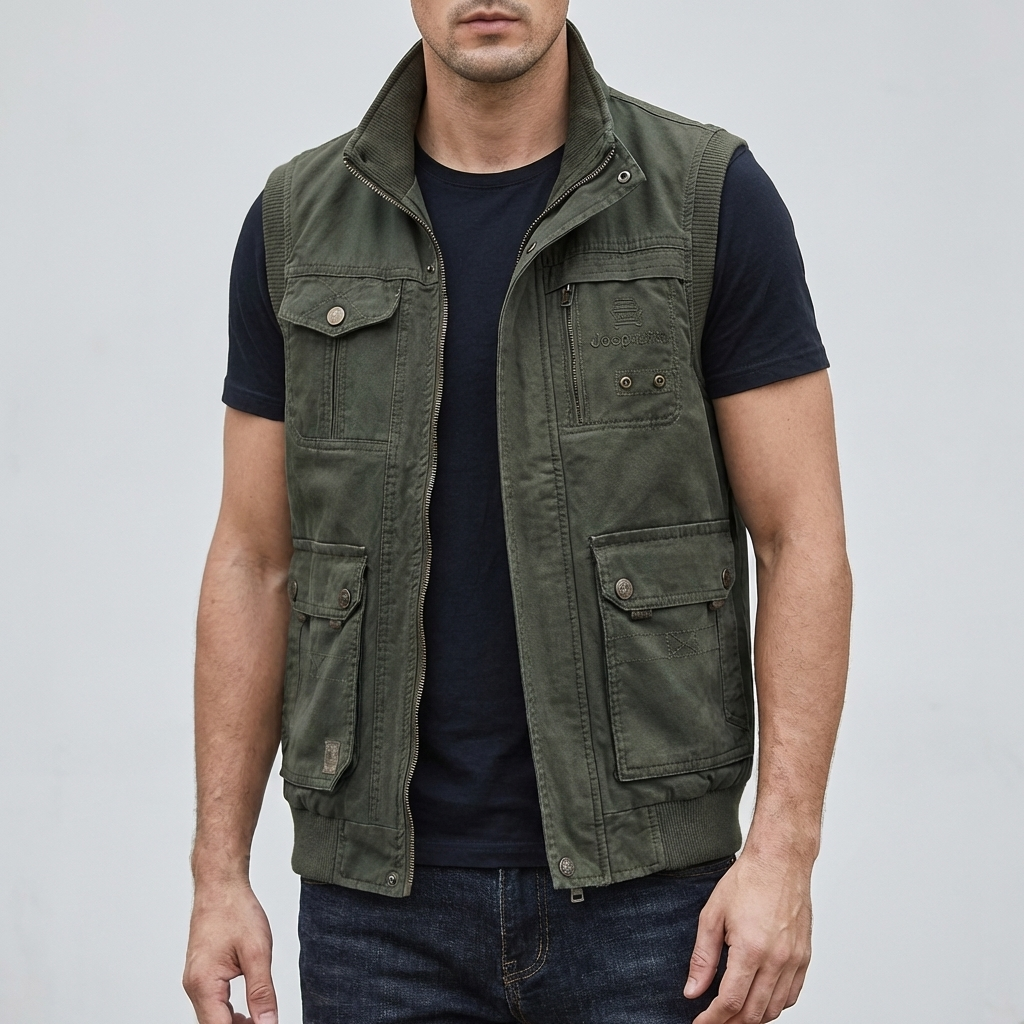 Chaleco Utilitario Multi-Bolsillo para Hombres