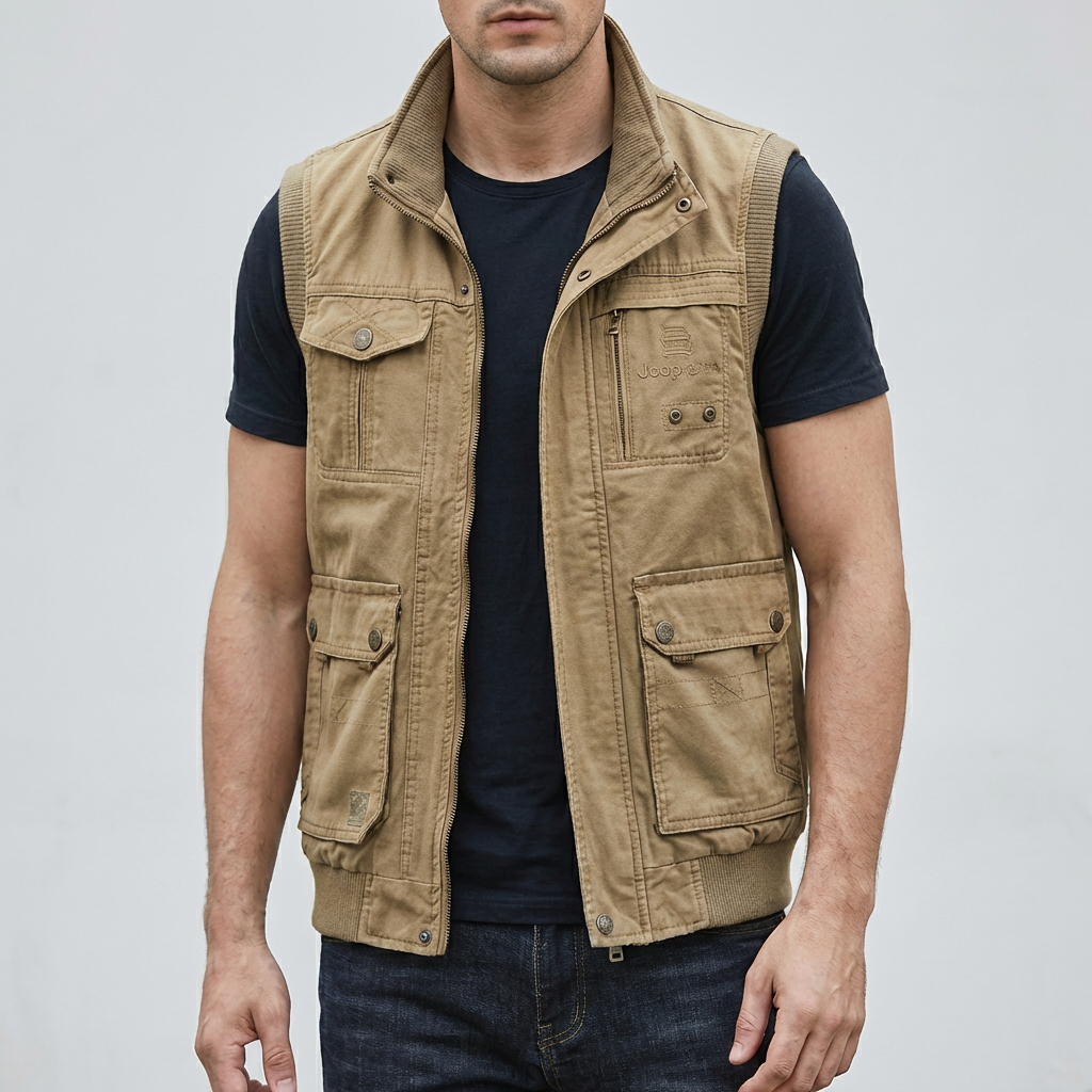 Chaleco Utilitario Multi-Bolsillo para Hombres