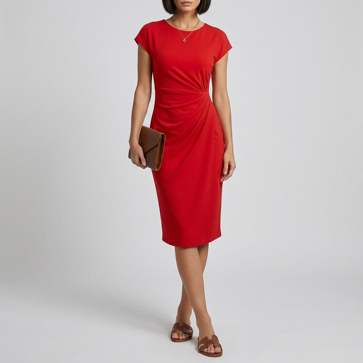 Vestido de Lazo Asimétrico para Mujeres