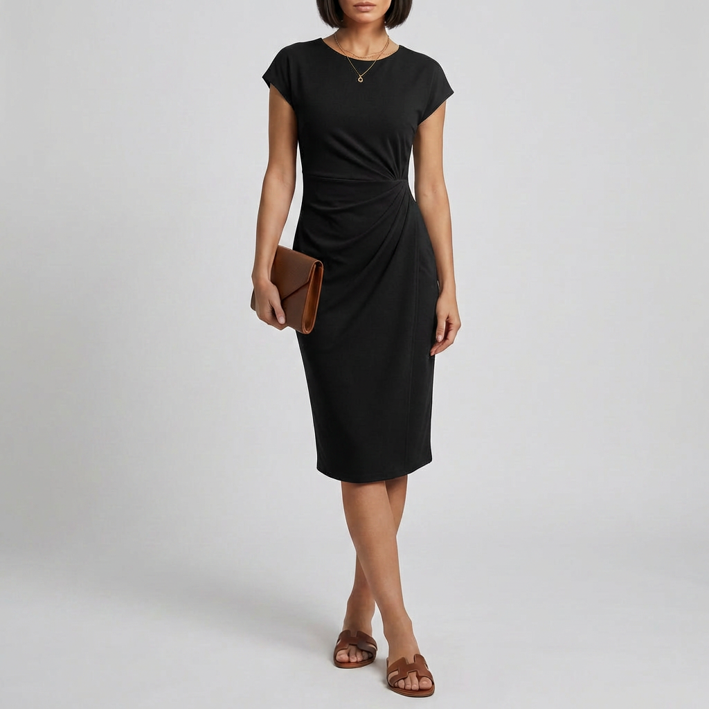 Vestido de Lazo Asimétrico para Mujeres