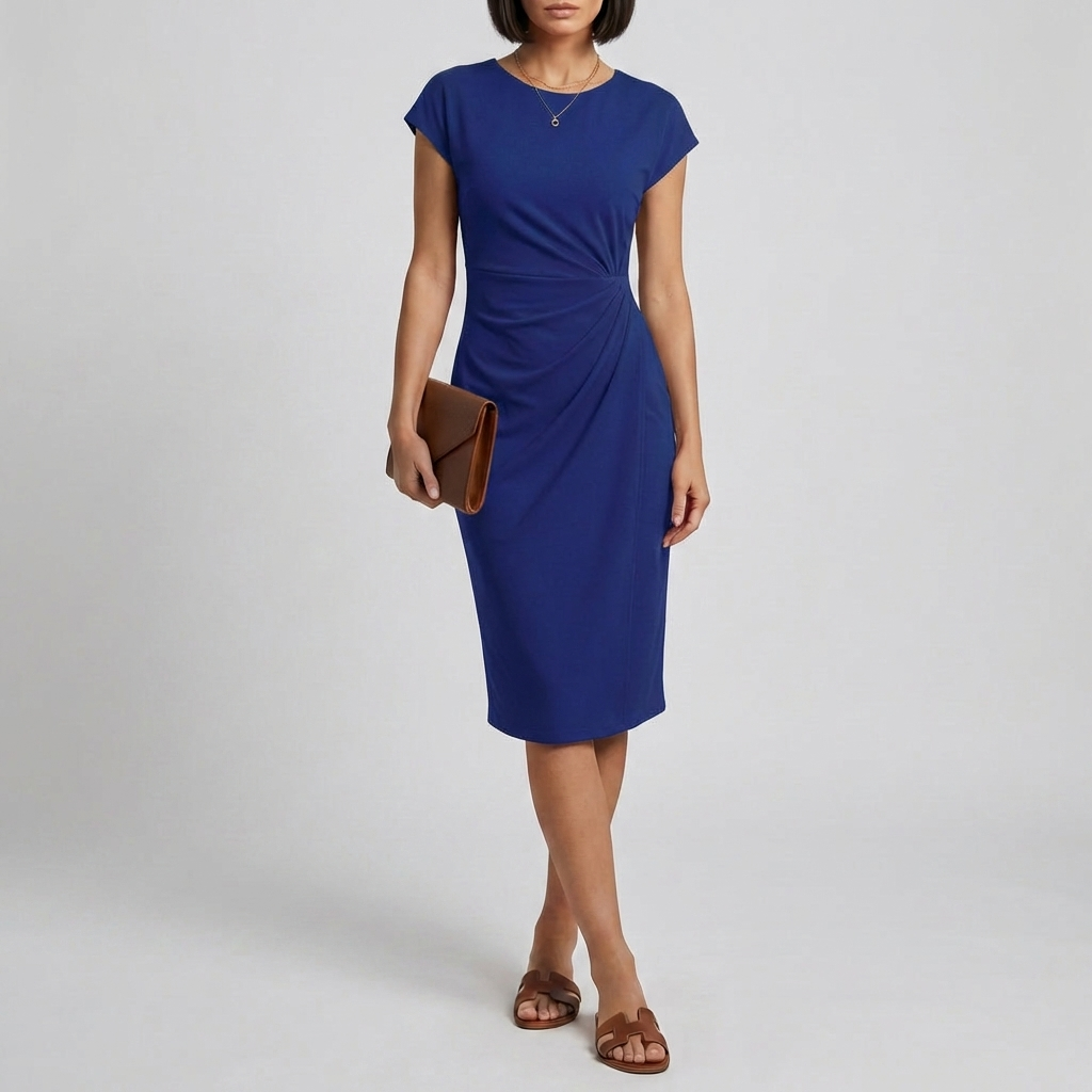 Vestido de Lazo Asimétrico para Mujeres