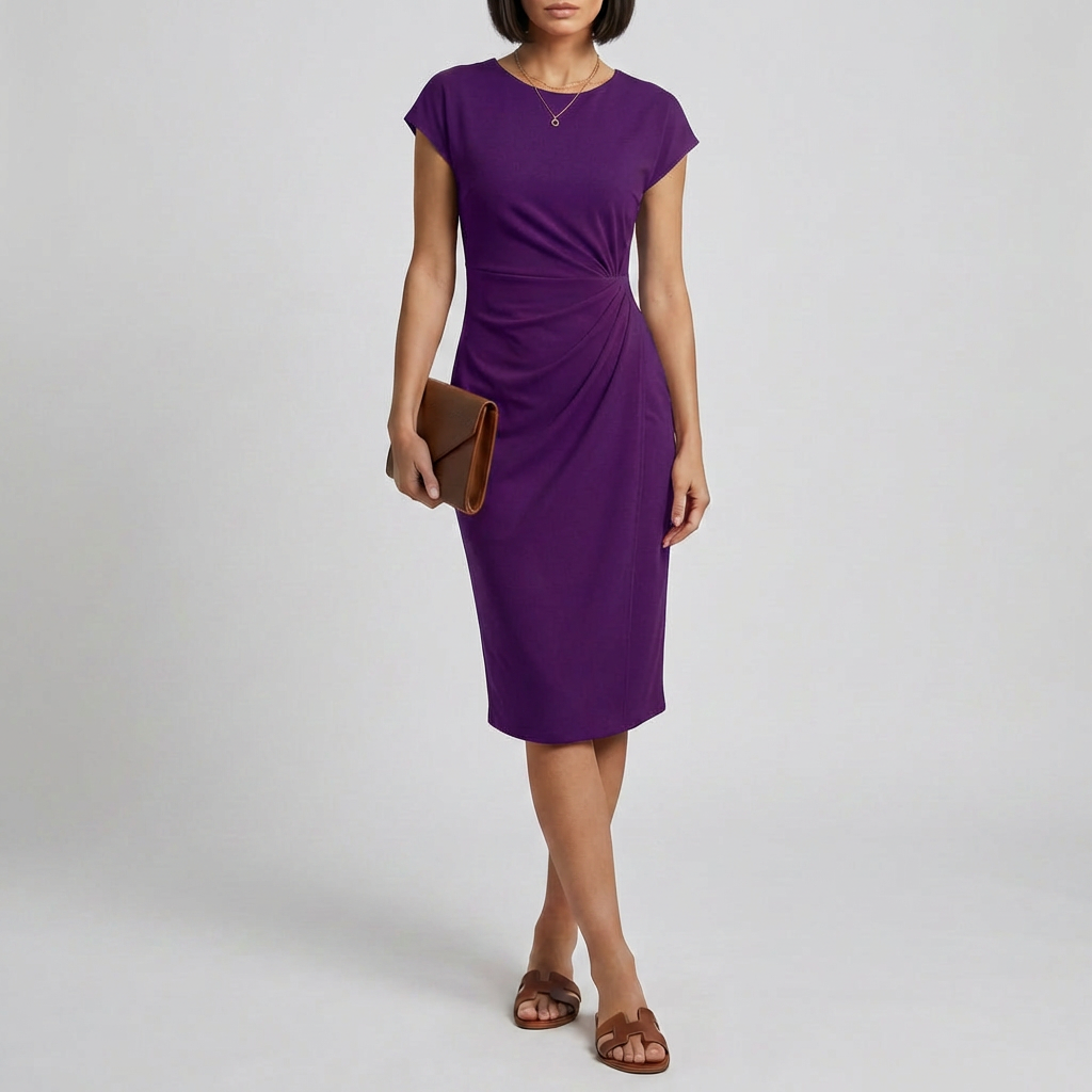 Vestido de Lazo Asimétrico para Mujeres