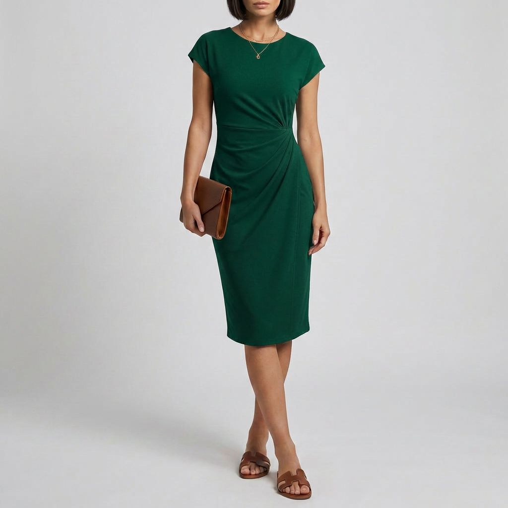 Vestido de Lazo Asimétrico para Mujeres
