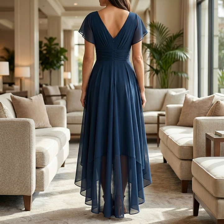 Vestido de Noche de Chifón Elegante y Atemporal para Mujeres