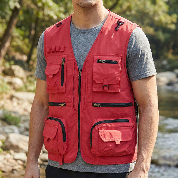 Chaleco de Verano Multi‑Bolsillos para Hombres