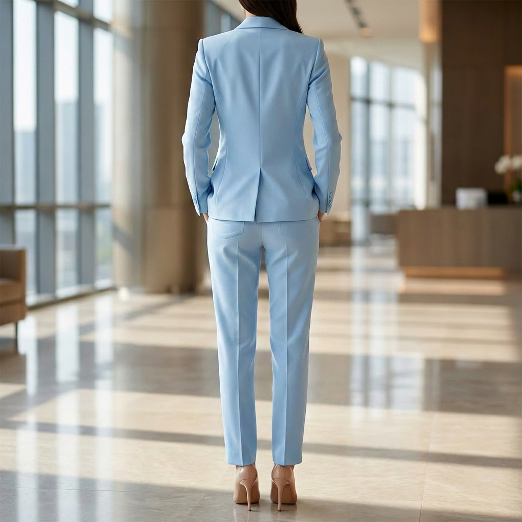 Conjunto de Blazer de Elegancia para Mujeres y Pantalones de Alta Cintura