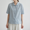 Blusa de Algodón y Lino con Corte Relajado para Mujeres