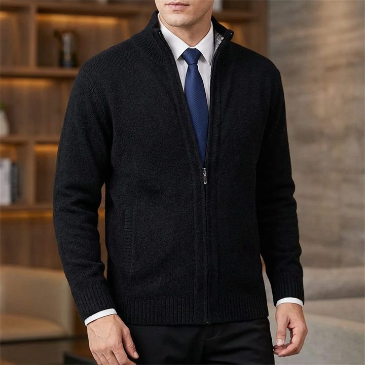 Cardigan con Cremallera para Hombres