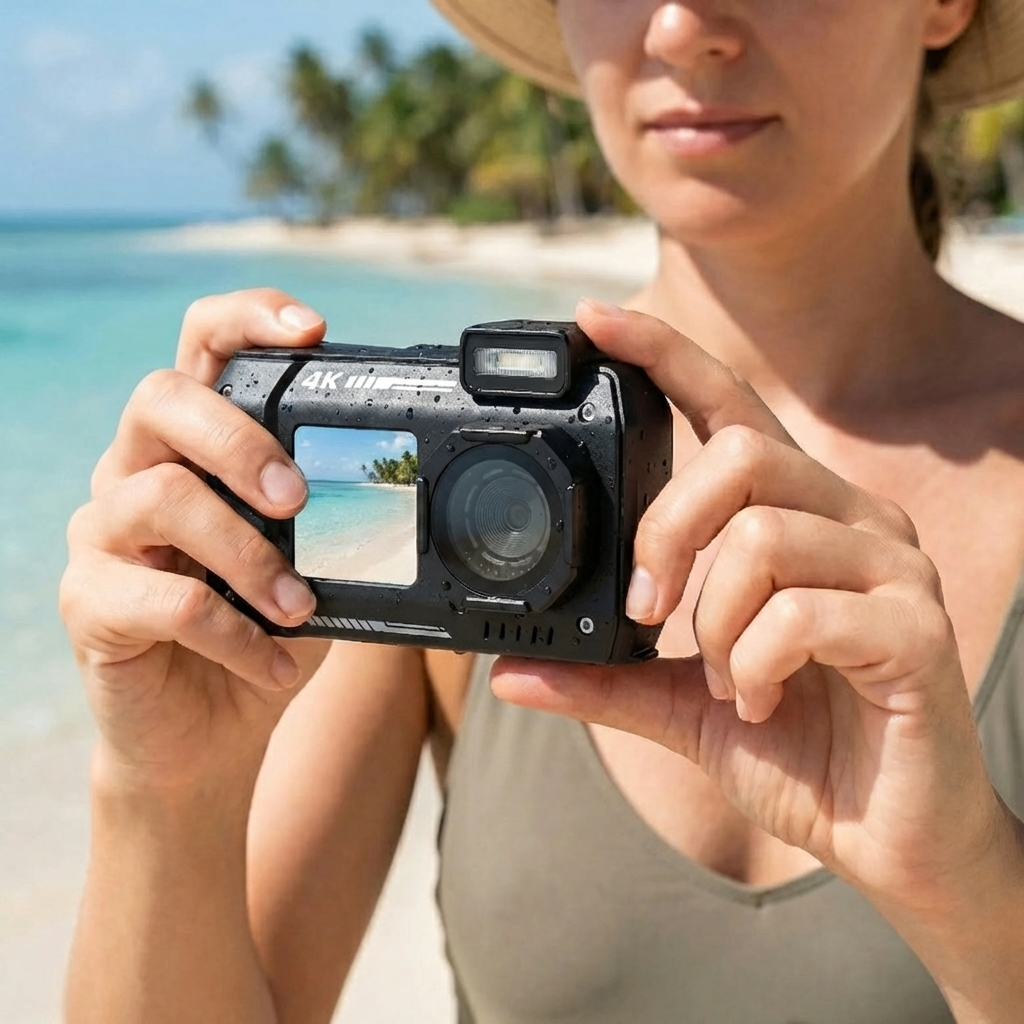 Camera Digital Compacta a Prueba de Agua