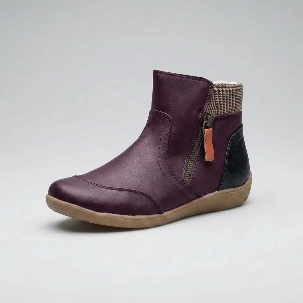 Botas de Invierno con Cremallera Media Tobillo