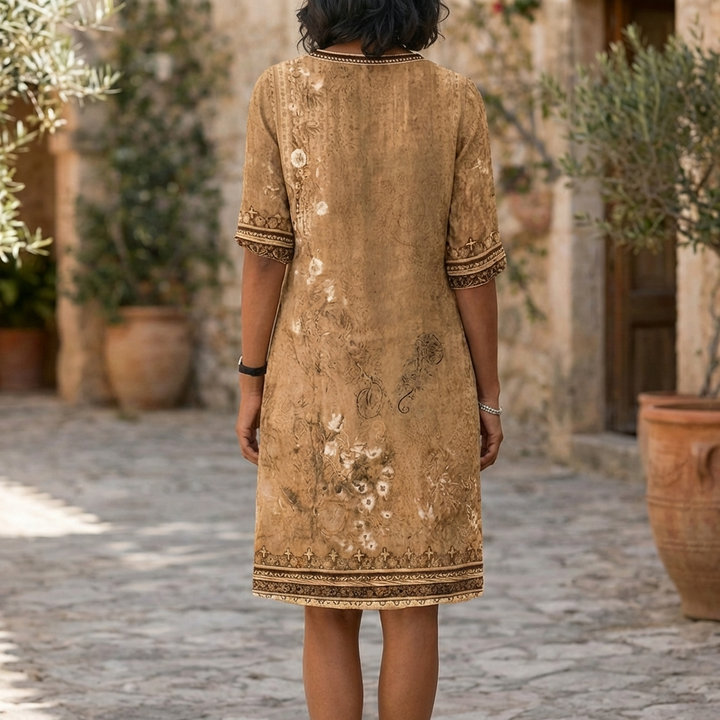 Vestido Boho Floral con Volantes de Esfuerzo y Comodidad