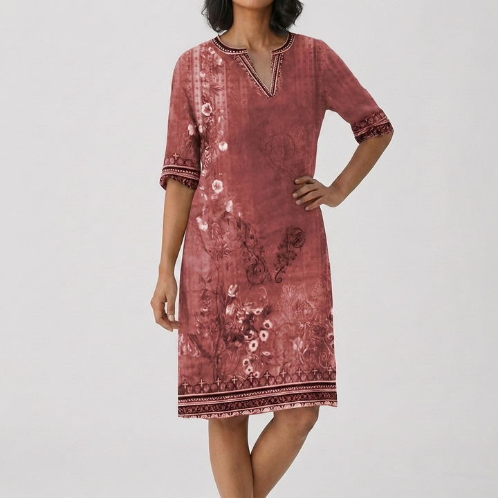 Vestido Boho Floral con Volantes de Esfuerzo y Comodidad