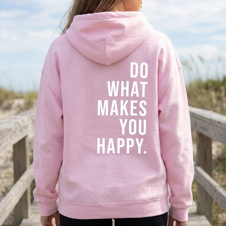 Suéter con Capucha Feliz Unisex para Mujeres