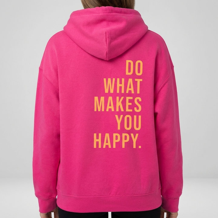 Suéter con Capucha Feliz Unisex para Mujeres