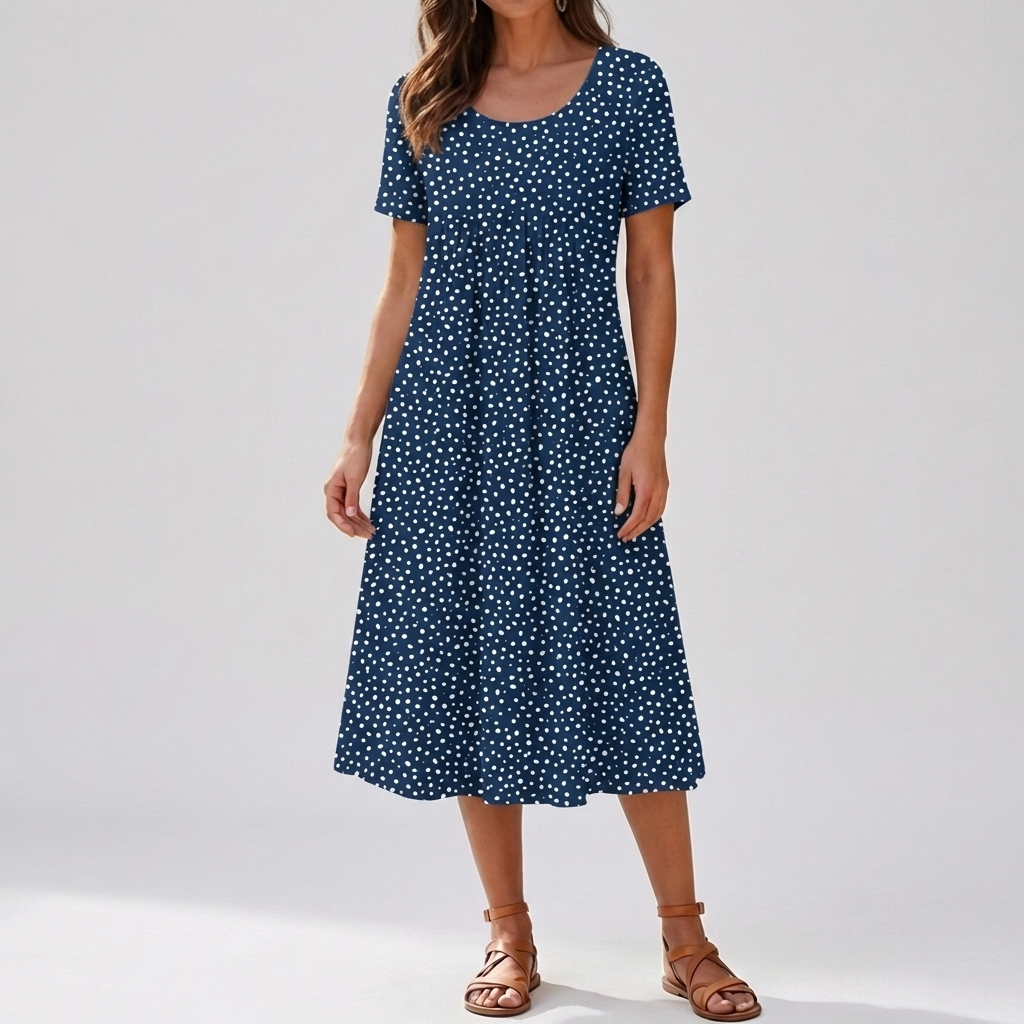 Vestido de Verano con Volantes Florales Vintage para Mujeres