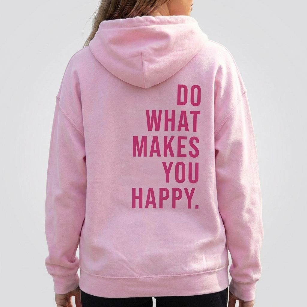 Suéter con Capucha Feliz Unisex para Mujeres