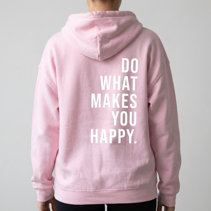 Suéter con Capucha Feliz Unisex para Mujeres