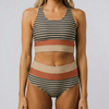 Conjunto de Bikini Colorblock con Corte para Mujeres