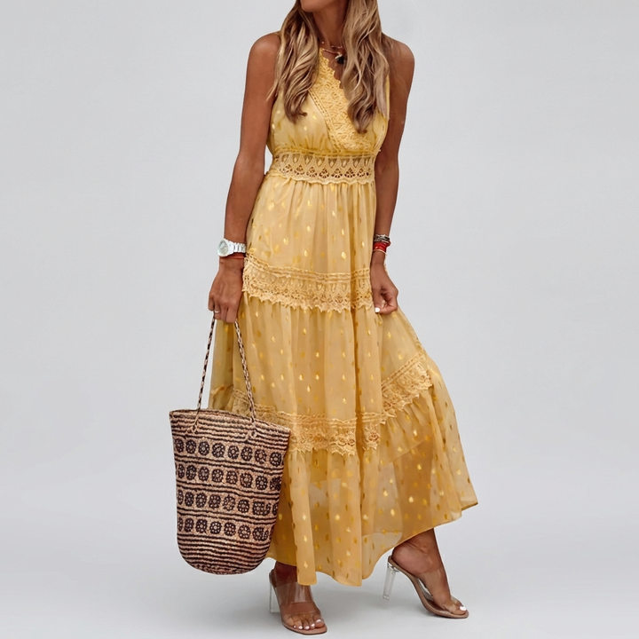 Vestido Maxi de Encaje Boho para Mujeres