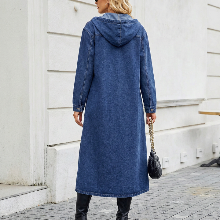 Abrigo Largo de Denim para Mujer