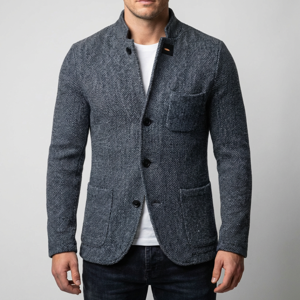 Cardigan de Algodón con Relleno de Plumas para Hombres