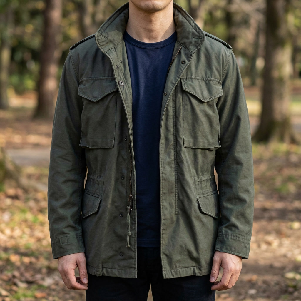 Chaqueta de Campo Militar Vintage para Hombres