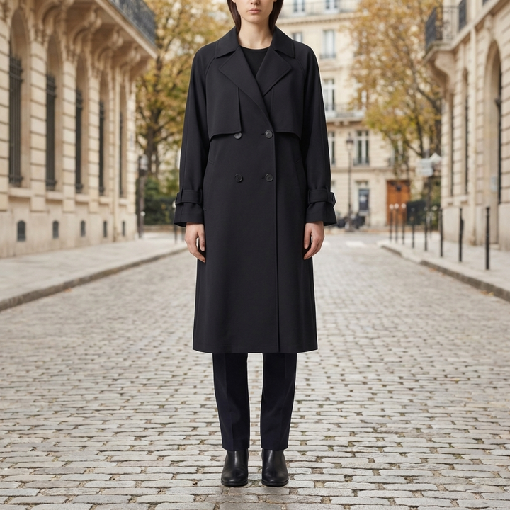 Abrigo largo trench para mujeres