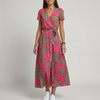 Vestido de Mujer con Bisagra Dividida y Lazo