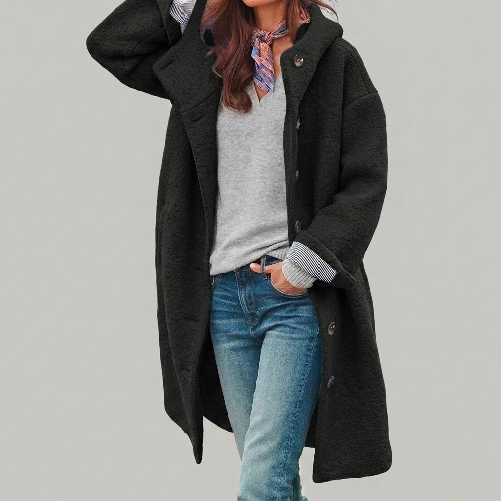 Abrigo de Invierno con Capucha para Mujeres