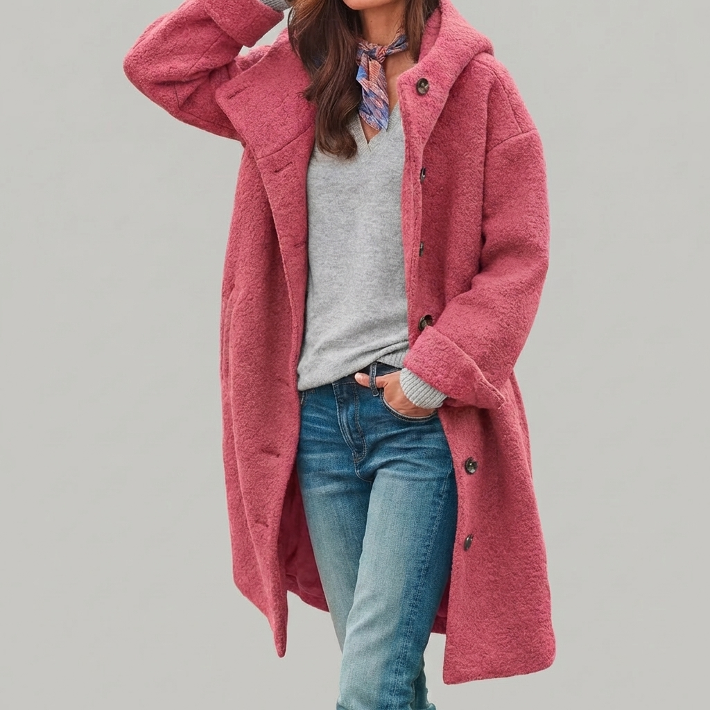 Abrigo de Invierno con Capucha para Mujeres