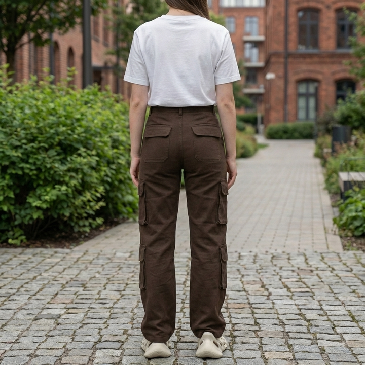 Pantalones Cargo de Cintura Alta para Mujeres