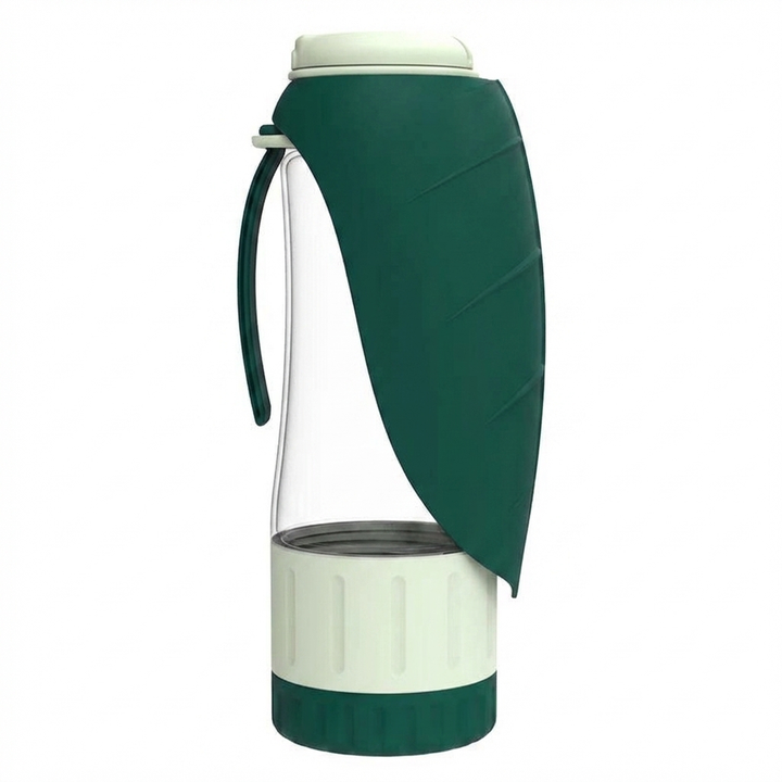 Botella Portátil de Agua y Comida para Perros con Diseño 2 en 1