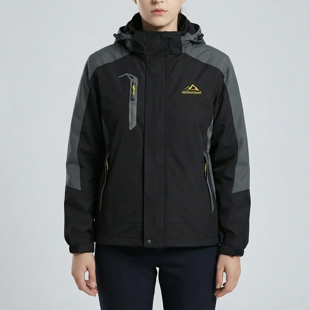 Chaqueta Exterior con Capucha a Prueba de Viento para Mujeres