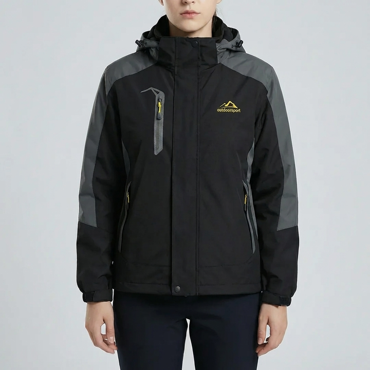 Chaqueta Exterior con Capucha a Prueba de Viento para Mujeres
