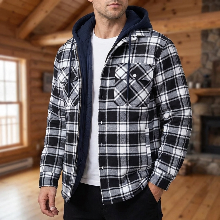 Chaqueta con Capucha de Media Temporada para Hombres